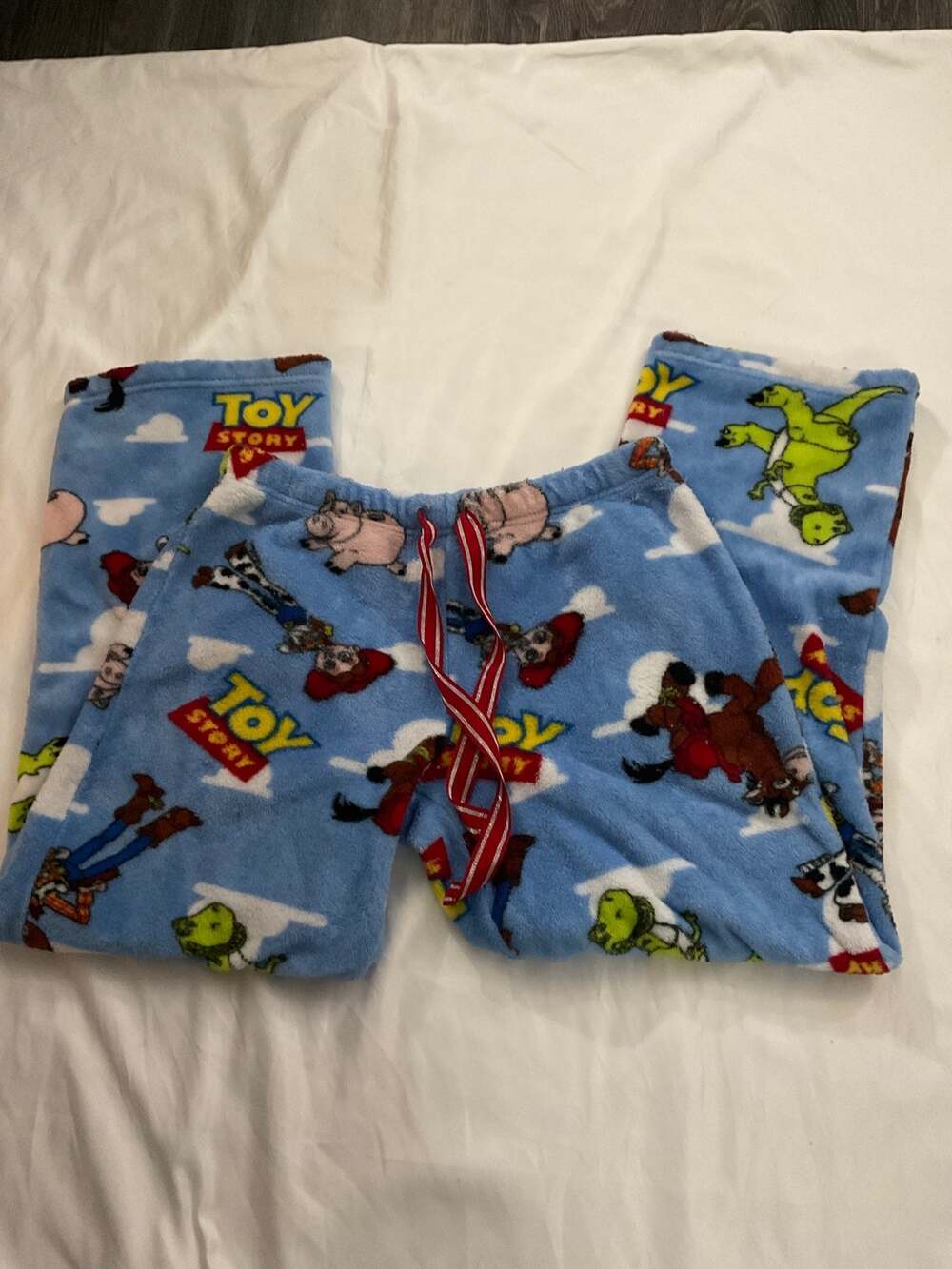 Disney Toy Story Blue Drawstring Pajamas S Kidcore Cosplay Cozycore College Twee